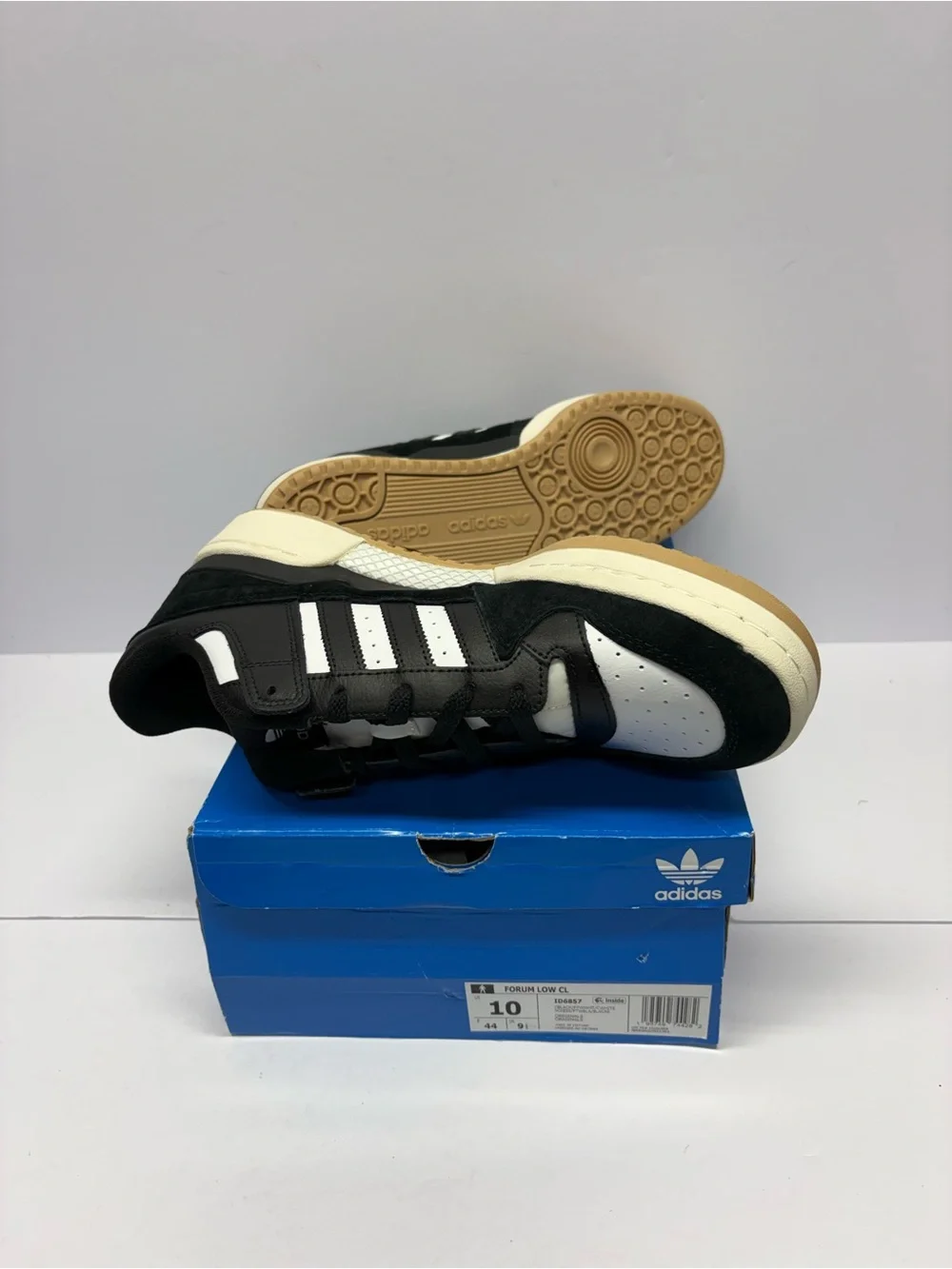 adidas Black and White Court-Inspired Low Sneakers